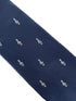 navy dark blue tie with treble clef  design